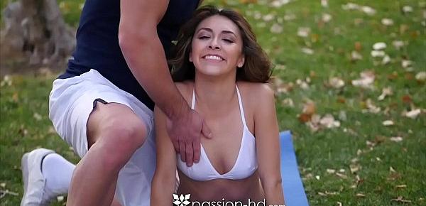  PASSION-HD After park workout massage fuck and creampie with Kara Faux